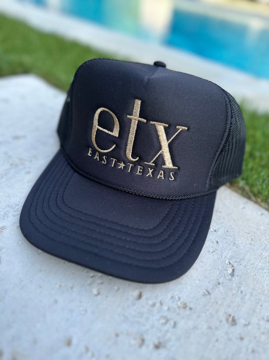 Black/Gold ETX Foam Trucker Hat