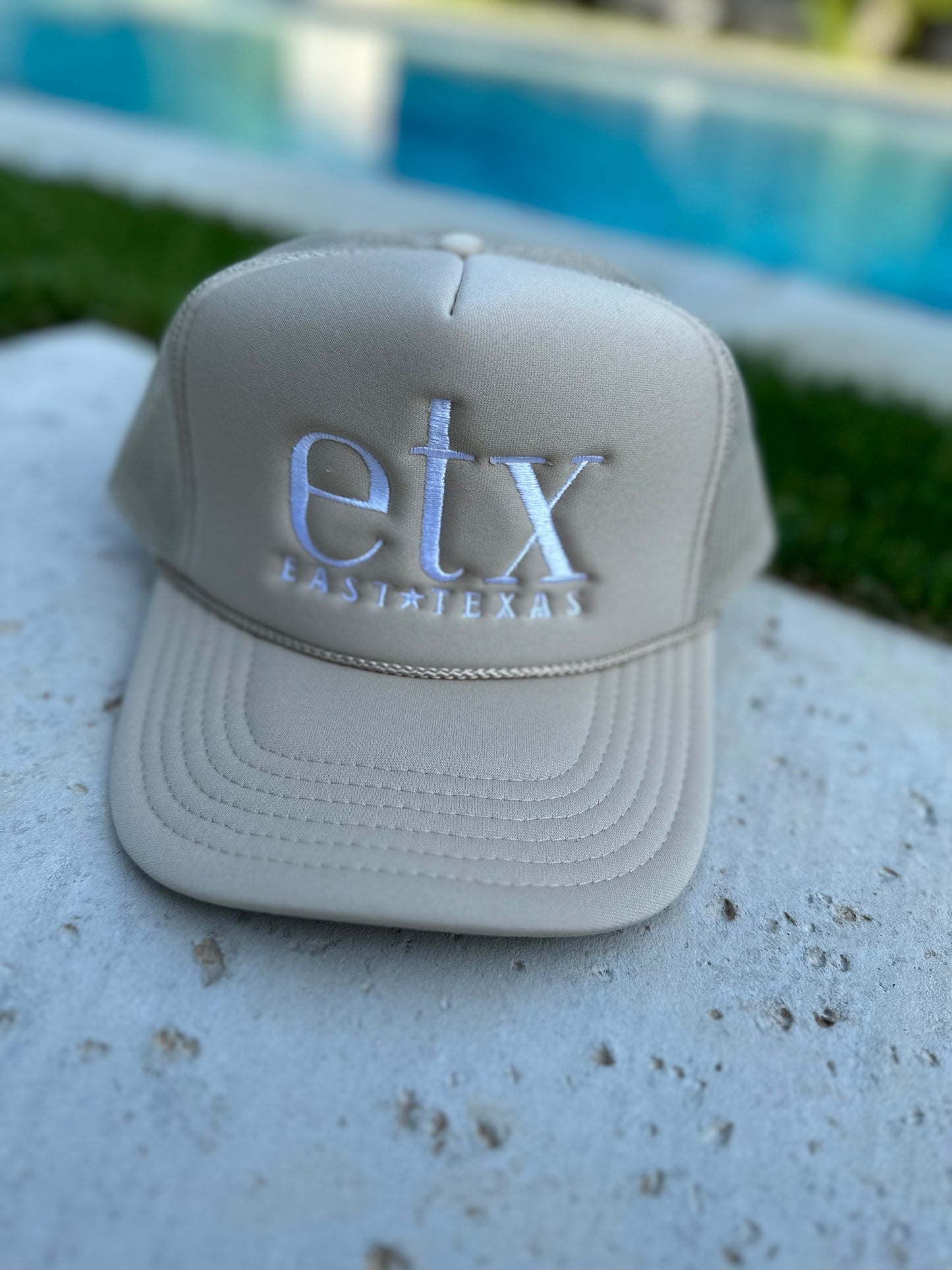 Khaki/White ETX Foam Trucker Hat