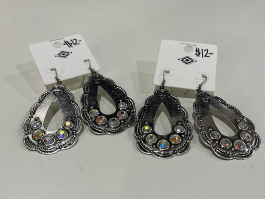 Silver Stone earrings