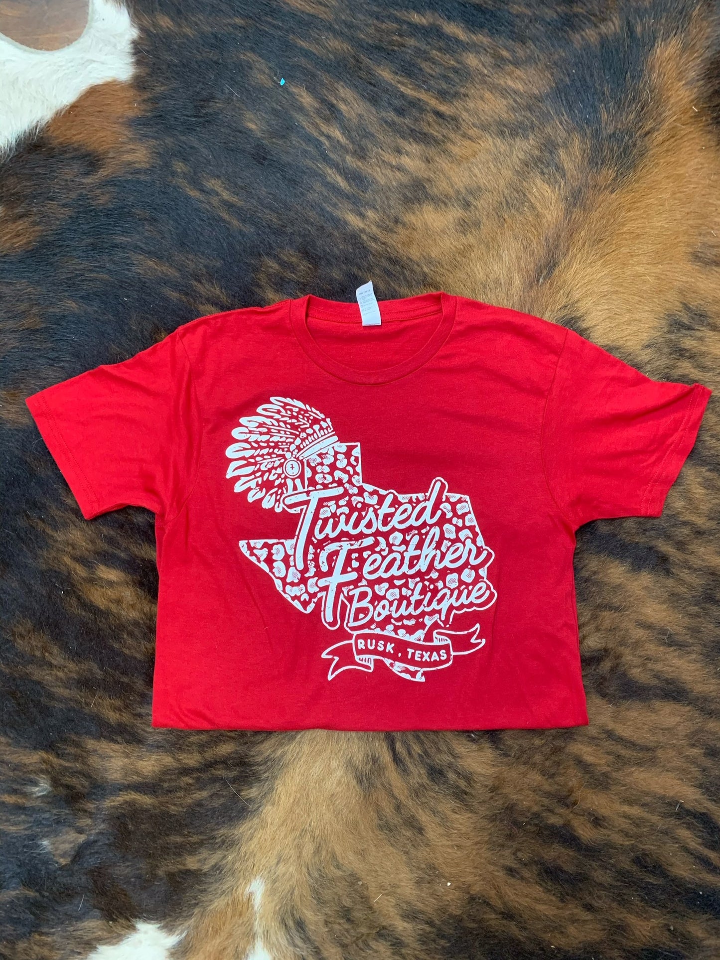 Twisted Feather Logo Tee- Red